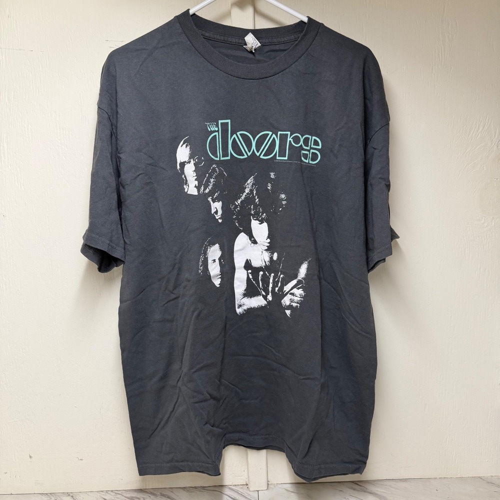 The Doors Band Graphic T-Shirt Mens XL Charcoal Gray Bravado 2011 Rock Tee